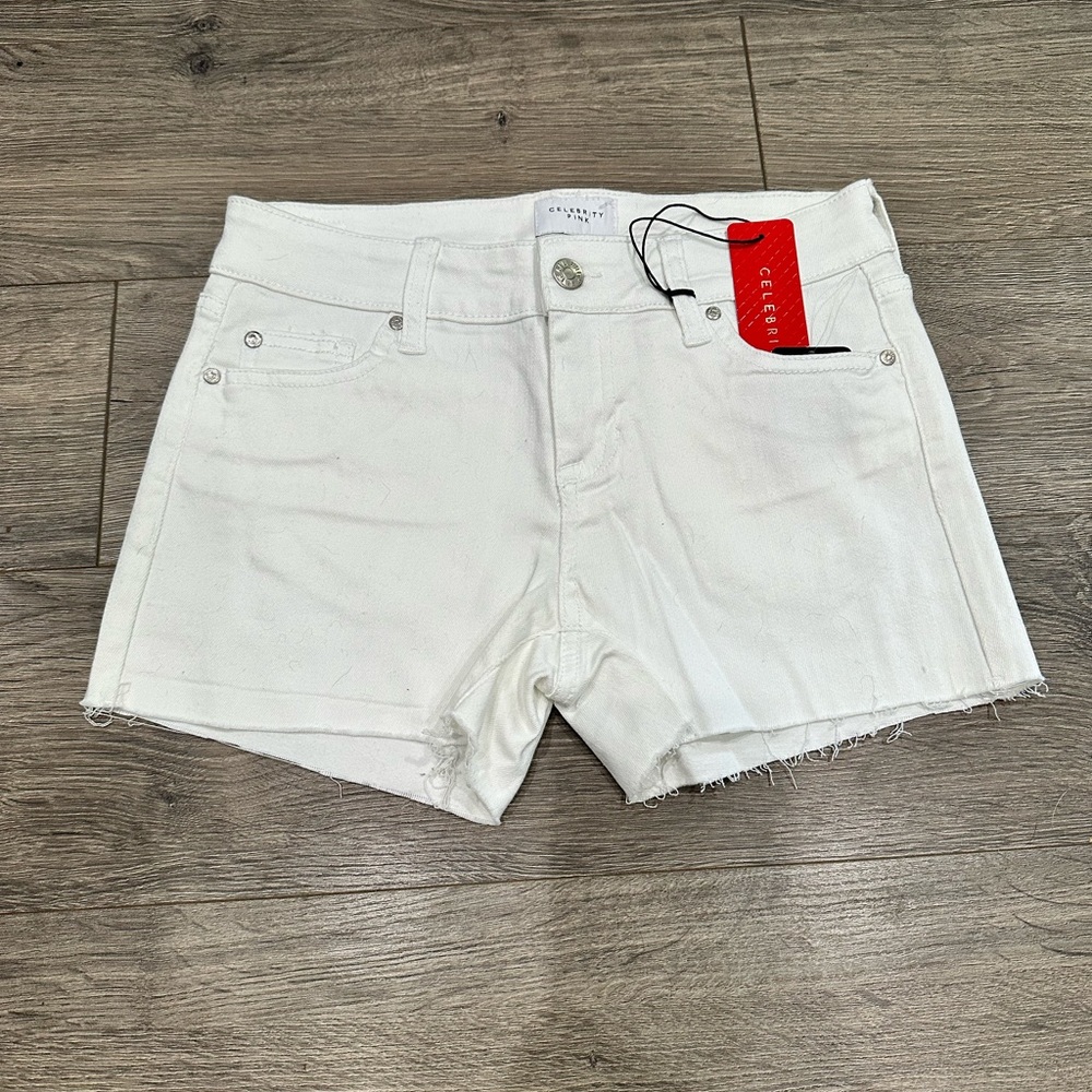 White denim shorts